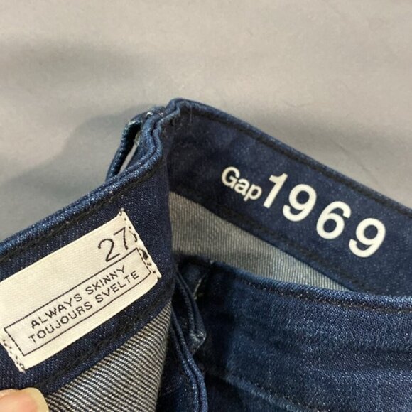 Gap Jeans Always 1969 Skinny Jeans Zippers Size 27 - Picture 10 of 12